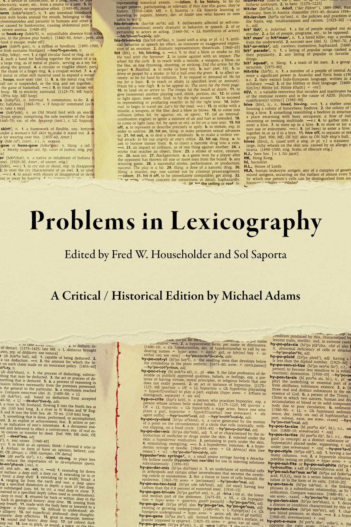 Problems In Lexicography Michael Adams