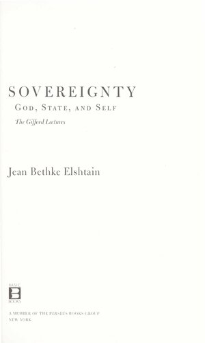 Sovereignty God State And Self Jean Bethke Elshtain
