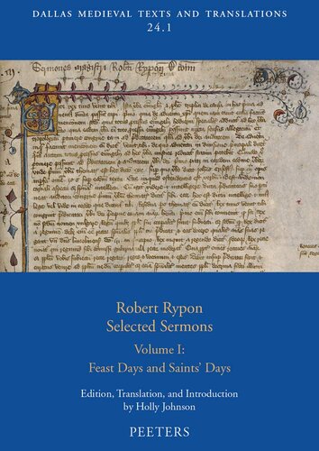Selected Sermons 1st Robert Rypon Holly Johnson