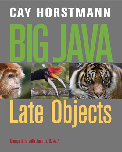 Late Early Objects Big Java 5th Edition Cay Horstmann