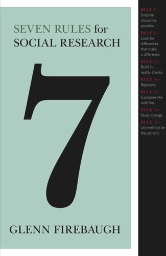 Seven Rules For Social Research Glenn Firebaugh