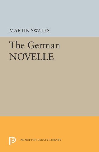 The German Novelle Martin Swales