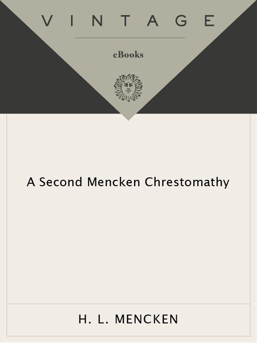 Second Mencken Chrestomathy Hl Mencken
