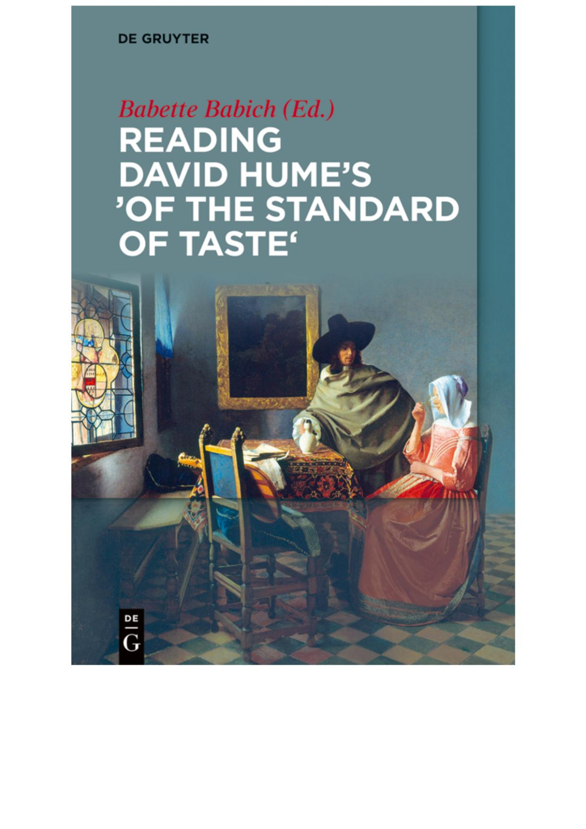 Reading David Humes Of The Standard Of Taste Babette Babich