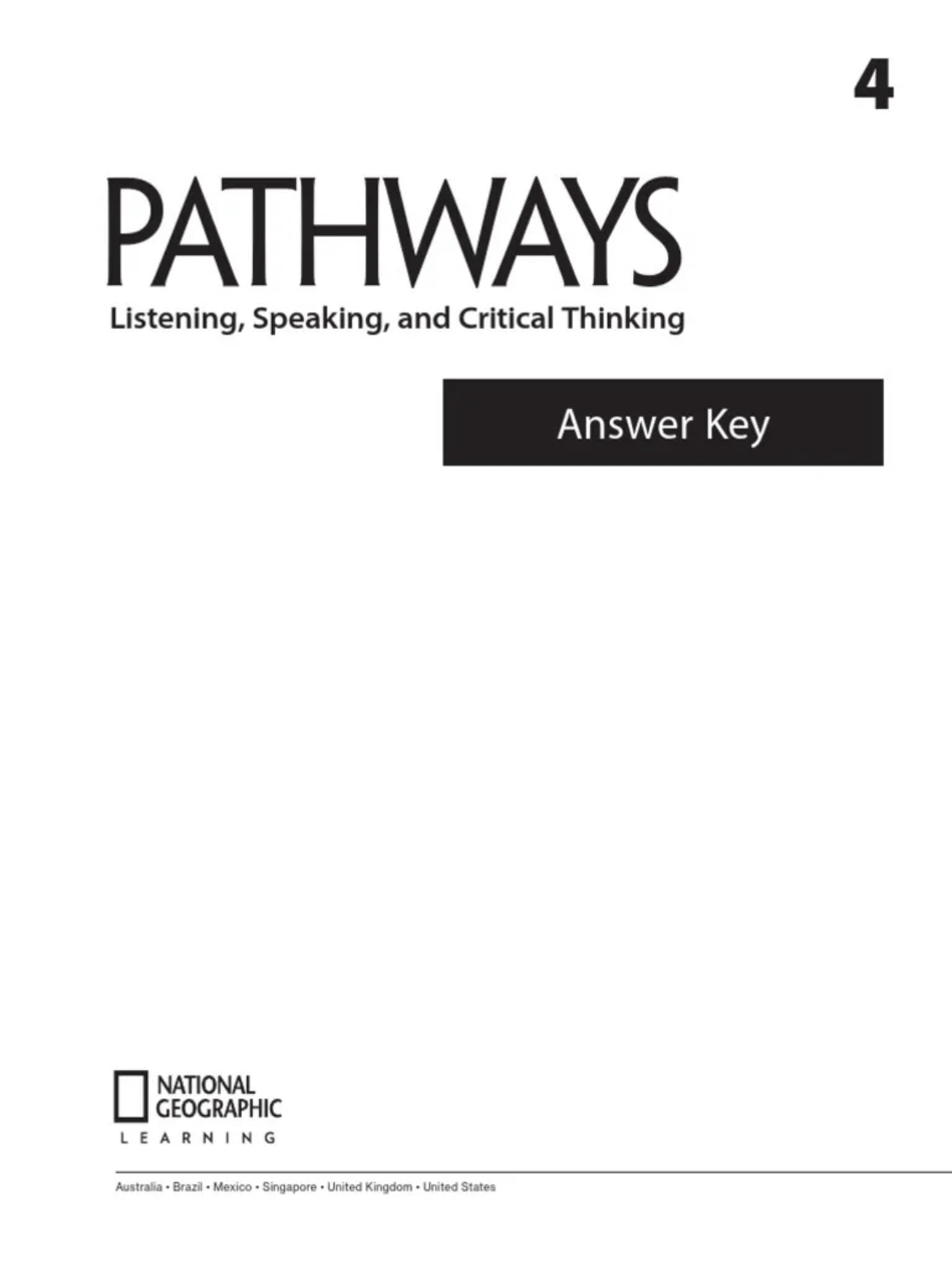 Pathways 4 Answer Key 2nd Edition Rebecca Tarver Chase
