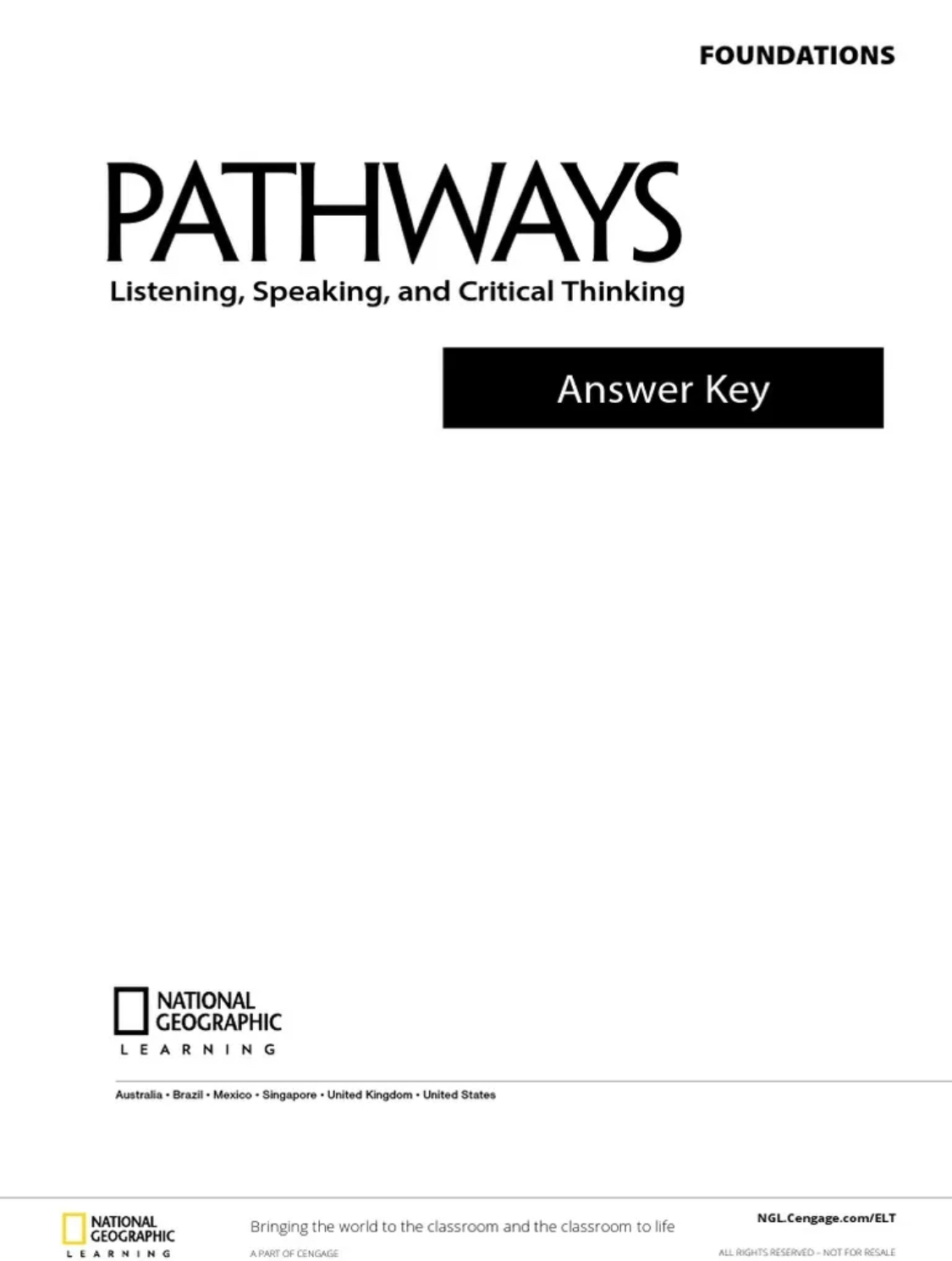 Pathways 3 Answer Key 2nd Edition Rebecca Tarver Chase