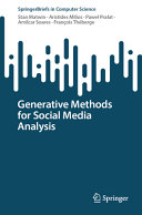 Generative Methods For Social Media Analysis Stan Matwin Aristides Milios