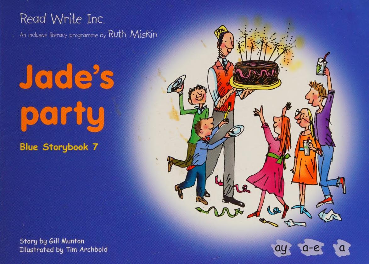 Jades Party Read Write Inc Set 6 Blue Colour Storybooks Gill Munton