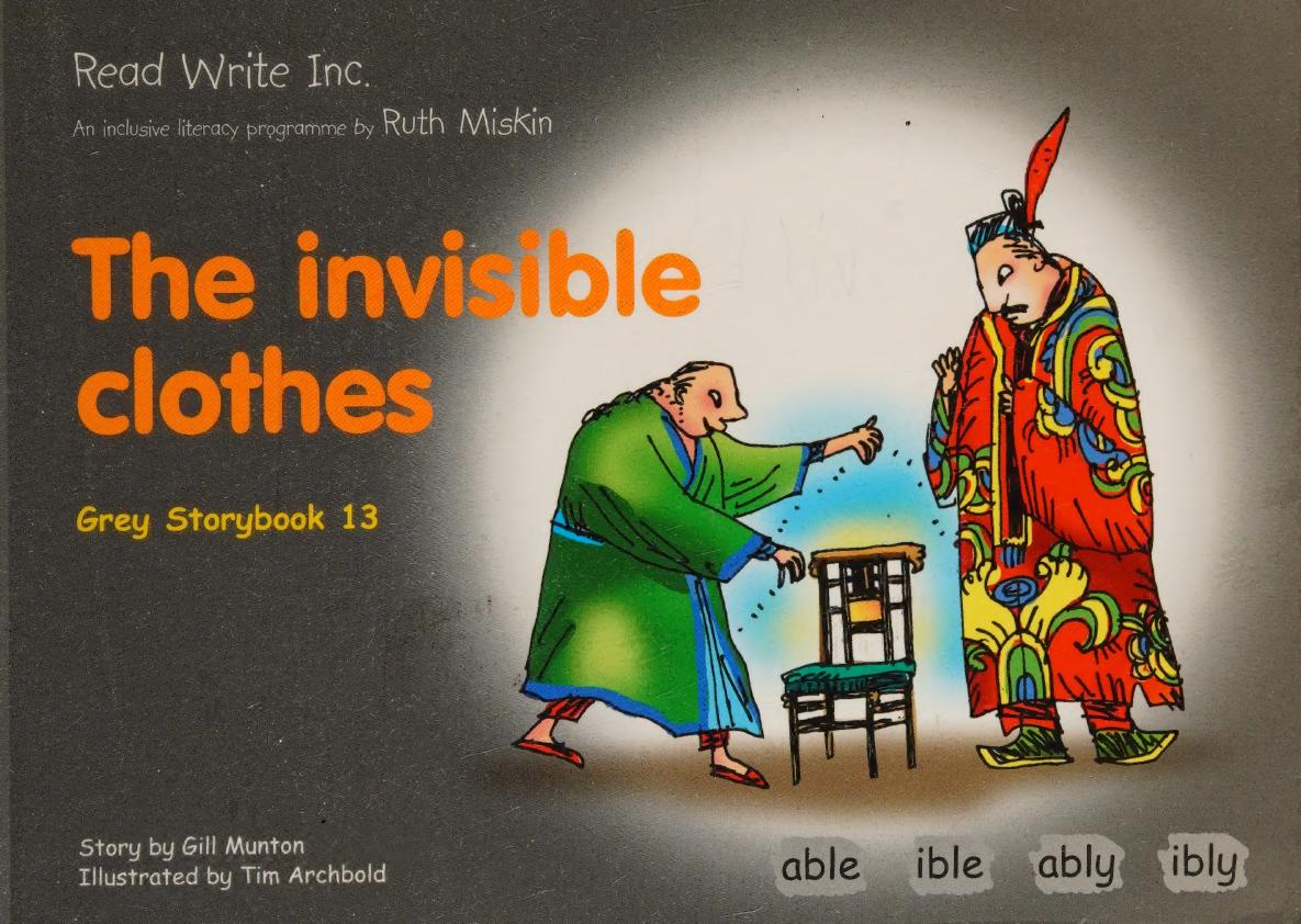 The Invisible Clothes Read Write Inc Set 7 Grey Colour Storybooks Gill Munton