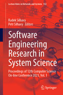 Software Engineering Research In System Science Proceedings Of 12th Computer Science Online Conference 2023 Volume 1 Radek Silhavy