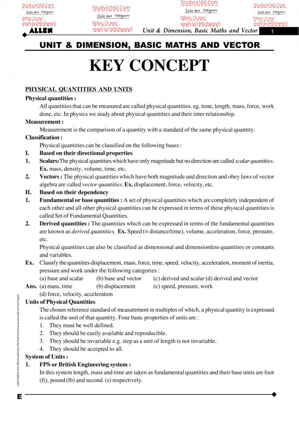 Allen Physics Jee Module Allen Kota