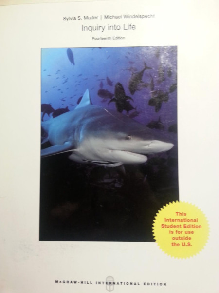 Inquiry Into Life A Biology Book Sylvia Mader Mader Chaud Ben Chaud