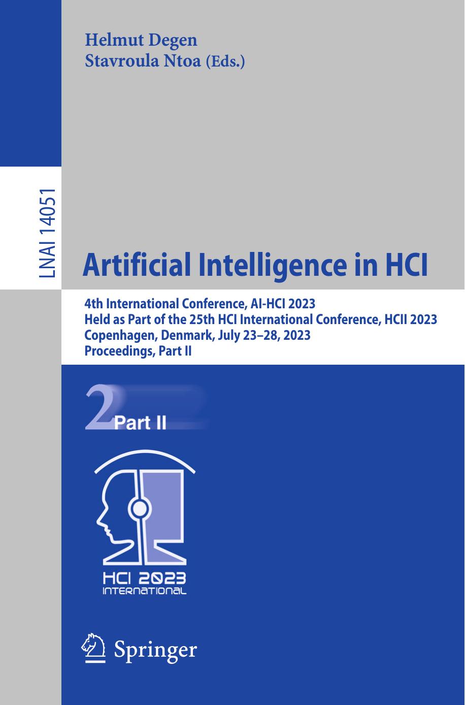 Artificial Intelligence In Hci Helmut Degen Stavroula Ntoa