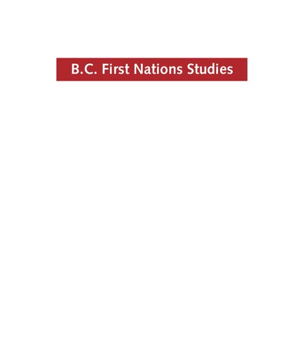 Bc First Nations Studies Kenneth Campbell Charles Menzies And Brent Peacock