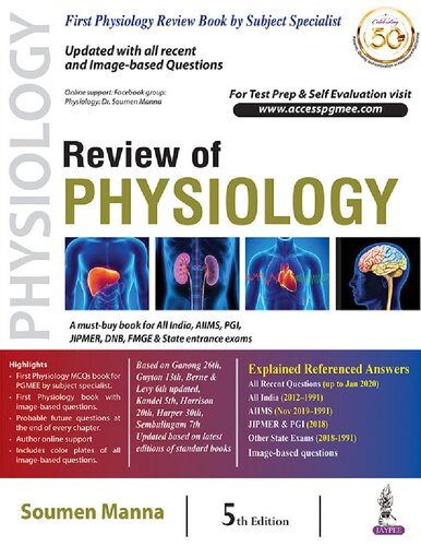 Review Of Physiology 5th Edition Manna Soumen Soumen Manna