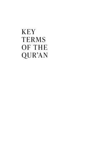 Key Terms Of The Quran A Critical Dictionary Nicolai Sinai