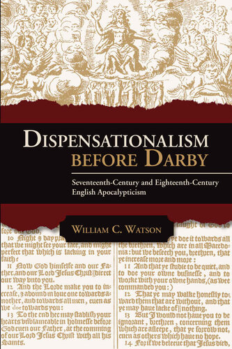 Dispensationalism Before Darby William C Watson