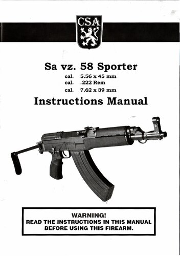Csa Vz58 Sporter Instruction Manual Csa