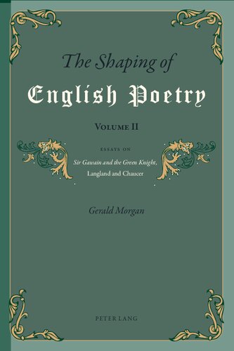 The Shaping Of English Poetry 1st Edition Gerald Morgan
