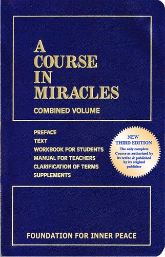 A Course In Miracles Combined Volume 3rd Edition Helen Schucman