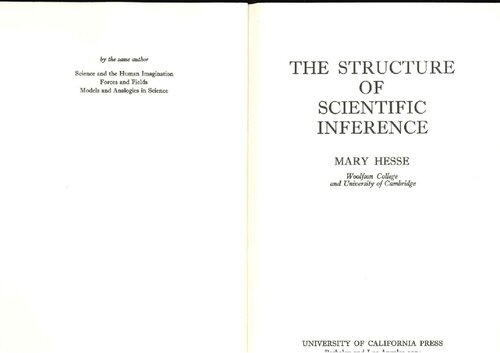 The Structure Of Scientific Inference Mary Hesse