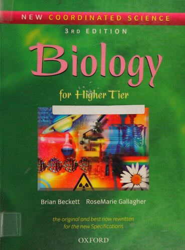 New Coordinated Science Biology Students Book For Higher Tier 3rd Edition Brian Beckett