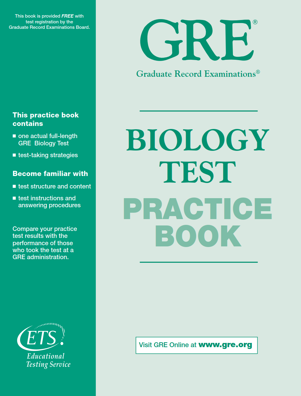 Gre Biology Test Practice Book Educational Testing Service