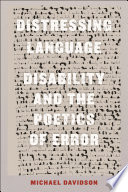 Distressing Language Michael Davidson