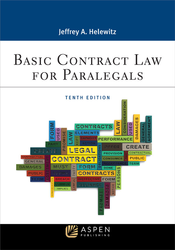 Basic Contract Law For Paralegals 10th Edition Jeffrey A Helewitz