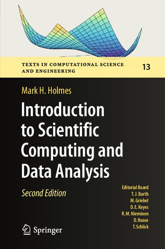 Introduction To Scientific Computing And Data Analysis 2nd Edition Mark H Holmes