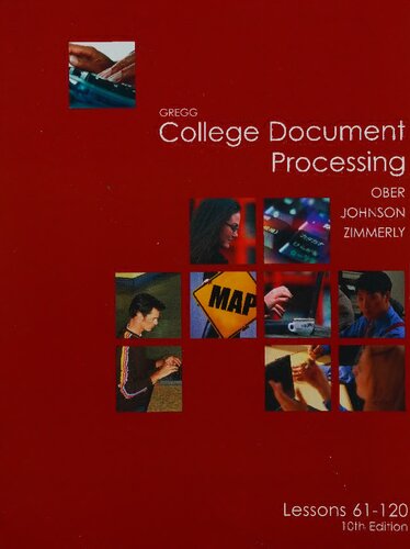 Gregg College Keyboarding And Document Processing Gdp 10th Edition Scot Ober
