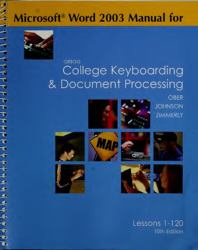 Gregg College Keyboarding Document Processing Word 2003 Manual 10th Edition Scot Ober