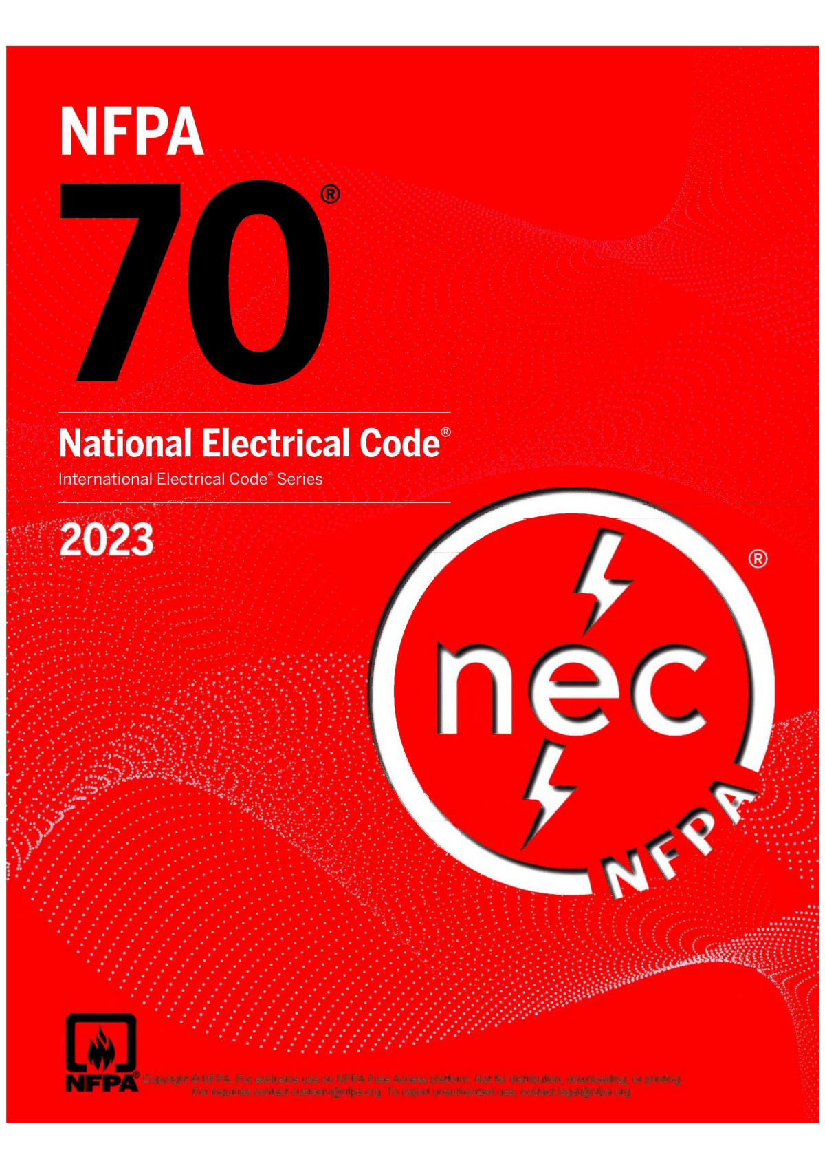 Nfpa 70 National Fire Protection Association National Electrical Code Nec 2023 Nfpa