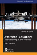Differential Equations Theory Technique And Practice 3rd Edition 3rd Edition Steven G Krantz With The Assistance Of Carl A Nolan