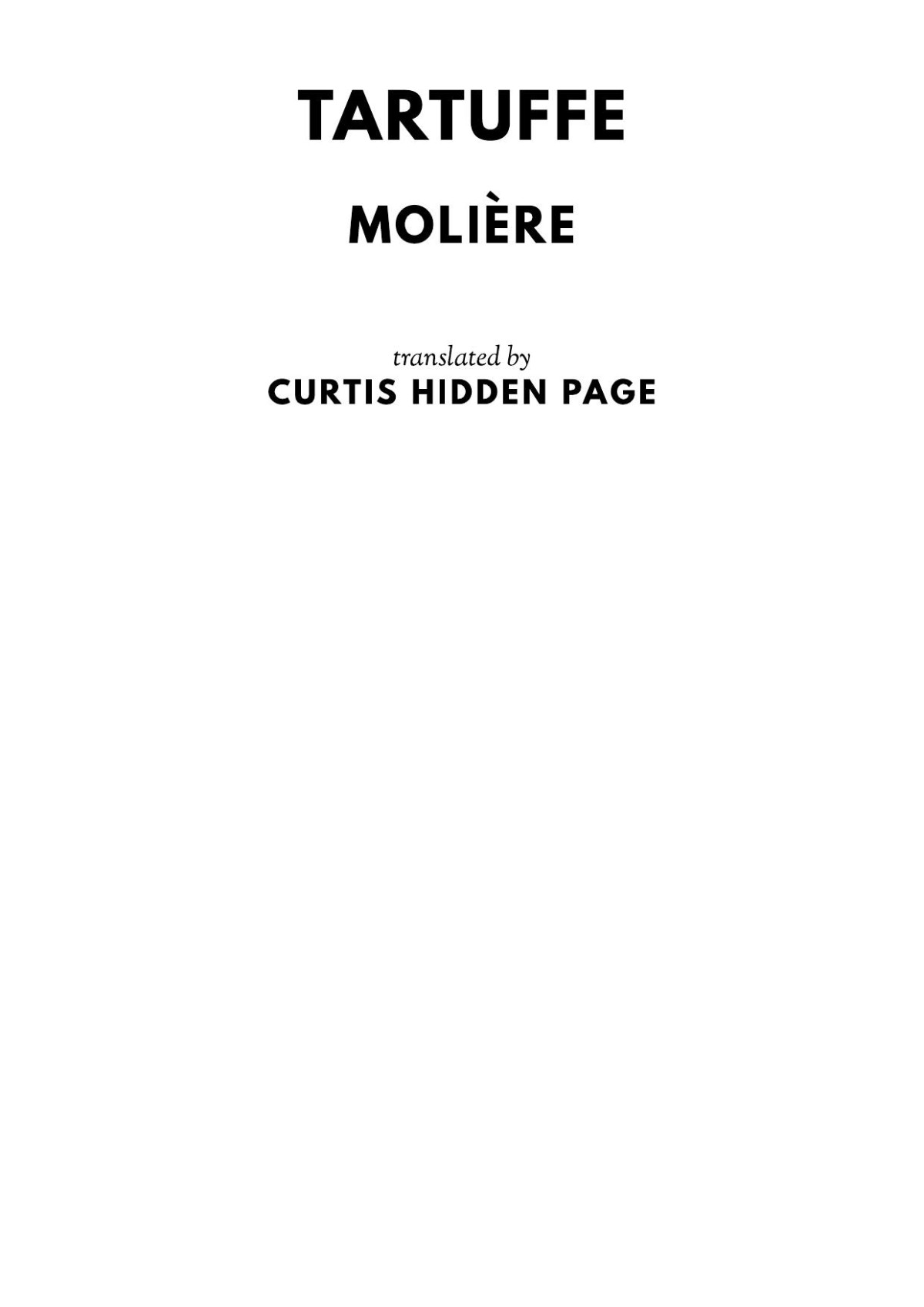 Tartuffe Molire