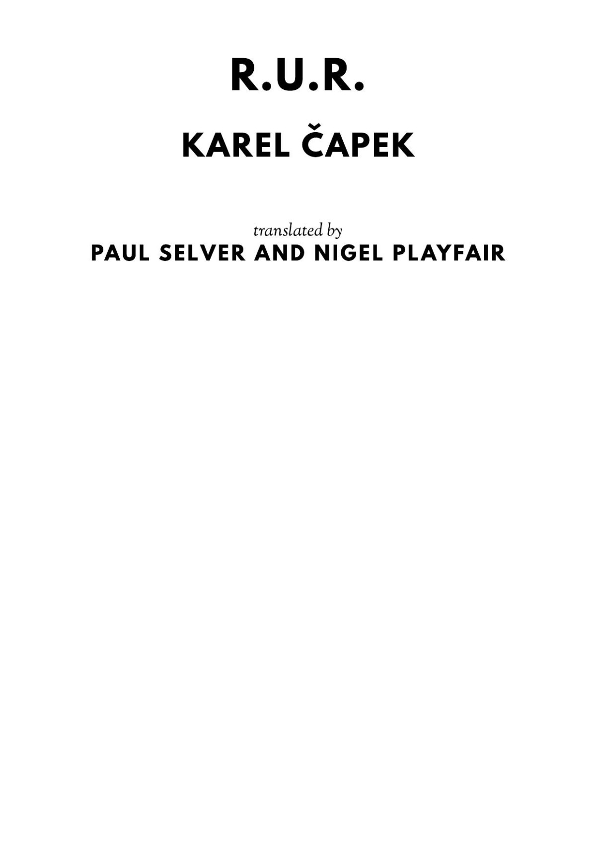 Rur Karel čapek