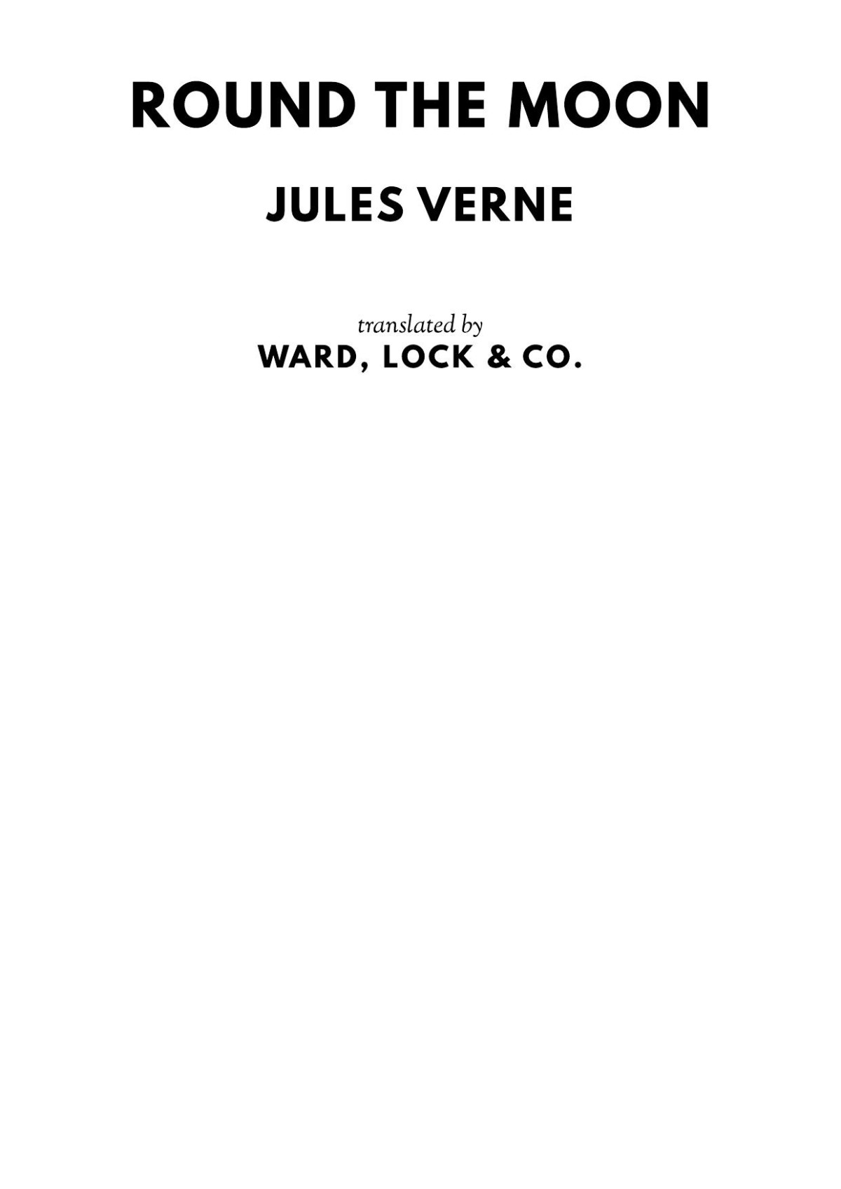 Round The Moon Jules Verne