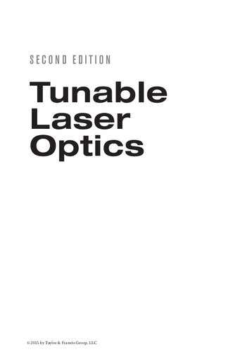 Tunable Laser Optics 2nd Edition Fj Duarte