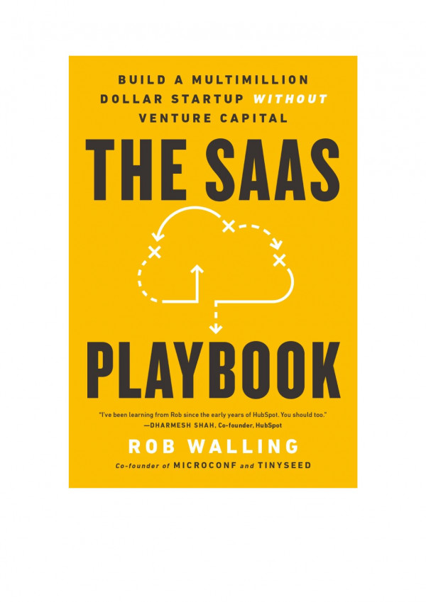 The Saas Playbook Rob Walling