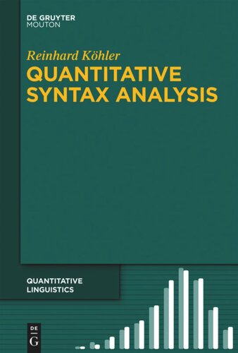 Quantitative Syntax Analysis Reinhard Köhler