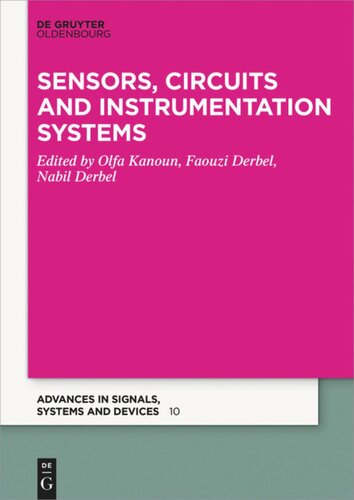 Sensors Circuits And Instrumentation Systems 2018 Olfa Kanoun Editor