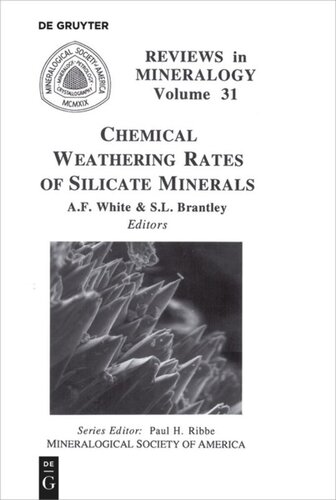 Chemical Weathering Rates Of Silicate Minerals Arthur F White Editor Susan L Brantley Editor