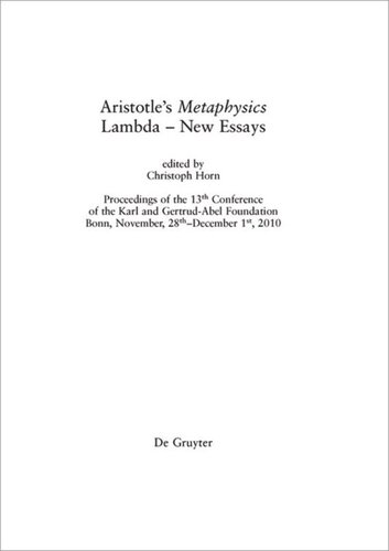 Aristotles Metaphysics Lambda New Essays Christoph Horn Editor