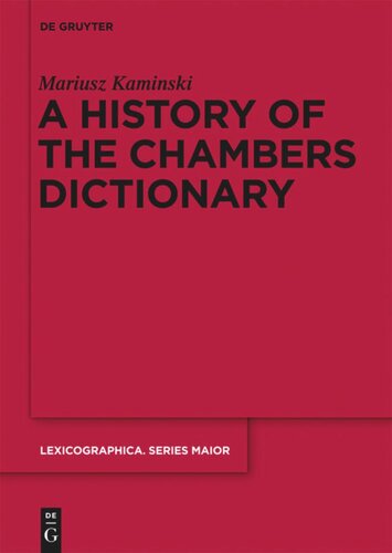 A History Of The Chambers Dictionary Mariusz Kaminski