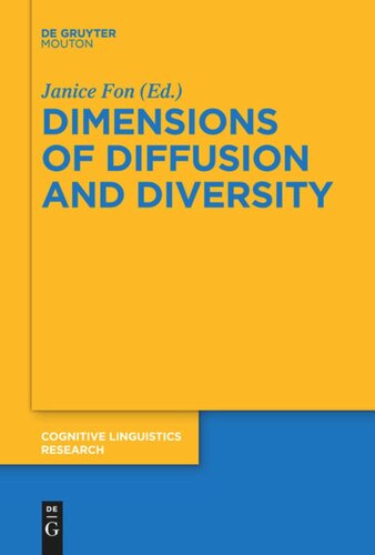 Dimensions Of Diffusion And Diversity Janice Fon Editor
