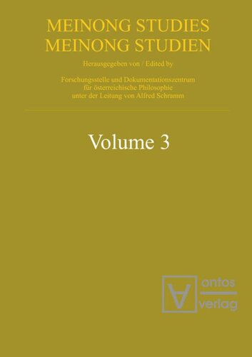 Meinongian Issues In Contemporary Italian Philosophy Alfred Schramm Editor