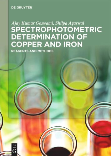 Spectrophotometric Determination Of Copper And Iron Reagents And Methods Ajay Kumar Goswami Shilpa Agarwal