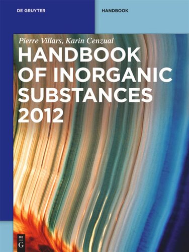Inorganic Substances Handbook Pierre Villars Karin Cenzual