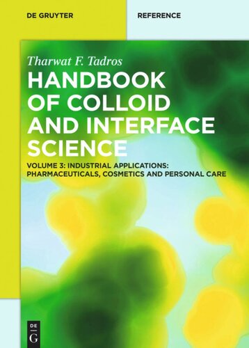 Handbook Of Colloid And Interface Science Volume 3 Industrial Applications I Pharmaceuticals Cosmetics And Personal Care