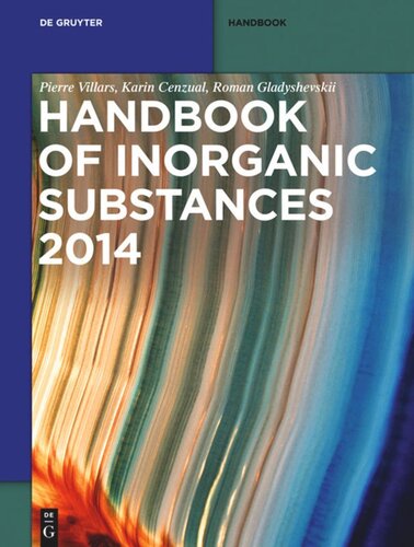 Inorganic Substances Handbook Pierre Villars Karin Cenzual Roman Gladyshevskii